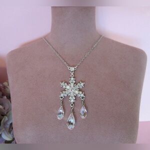 ❄️RARE BRIGHTON VINTAGE❄️ Crystal Snowflake Necklace NWT MSRP $78